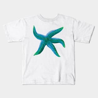 Starfish Glowing Blue and Green Kids T-Shirt